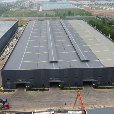Almacén de estructuras prefabricadas de acero pesado para almacenamiento de plantas de cemento con acero Q235B/Q355B