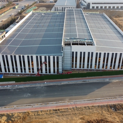 Almacén con estructura de acero ASTM A36, edificio prefabricado con estructura metálica