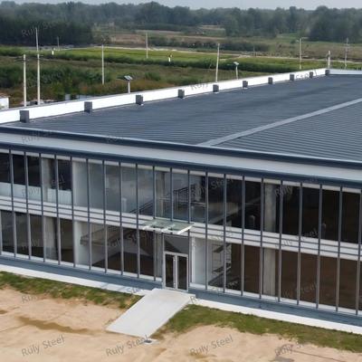 Almacén de estructura de acero multifunción con mezzanine para sala de exposición y oficina