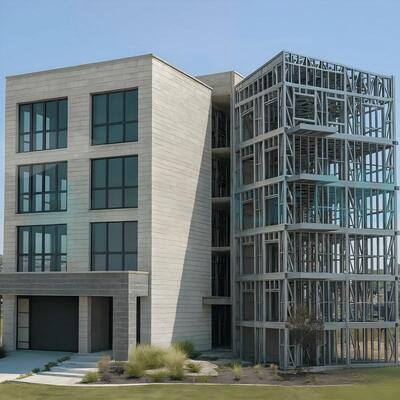 Construido hotel con estructura de acero prefabricada de varios pisos con conexión de pernos antisísmicos