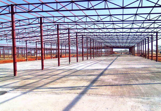 Estructura de espacio de acero prefabricada taller de la estructura de acero del tejado del braguero Warehouse