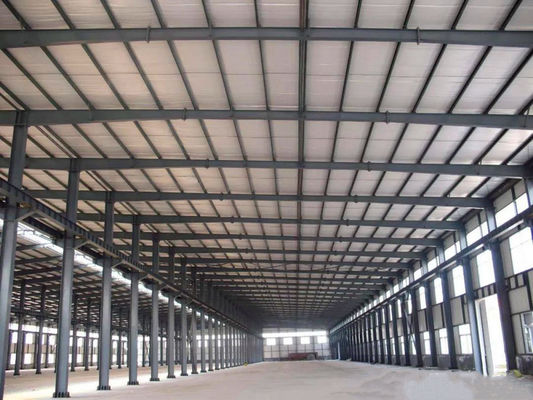 Estructura de acero prefabricada Warehouse/construcción del marco de edificio del metal del palmo grande