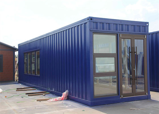 Casa contenedor prefabricada de acero galvanizado con paneles de lana de vidrio