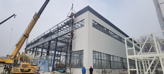 Estructura de acero que construye la superficie de pintura del palmo de la construcción multi de Warehouse