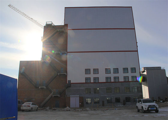 Taller industrial pesado de la estructura de acero prefabricado para la planta de procesamiento por lotes por lotes concreta