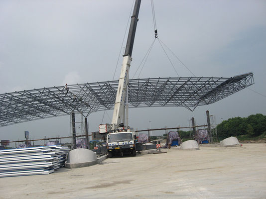Canopy prefabricado de acero para estaciones de peaje