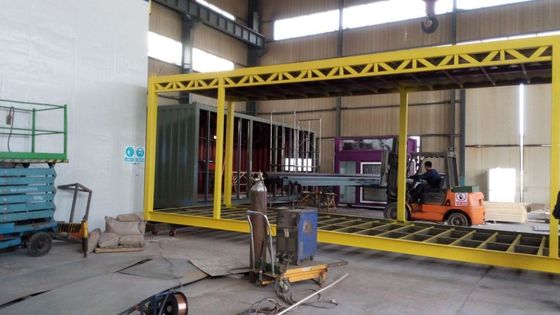 Casa de contenedores prefabricada galvanizada con paneles de lana de vidrio