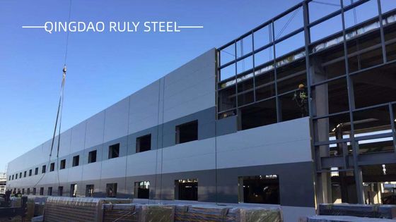 Marco de portal Taller prefabricado moderno Construcción a medida de alto grado Destinada al depósito