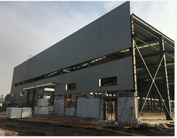 Sección H Edificio de almacén prefabricado de acero laminado en caliente galvanizado económico industrial peso ligero gran envergadura