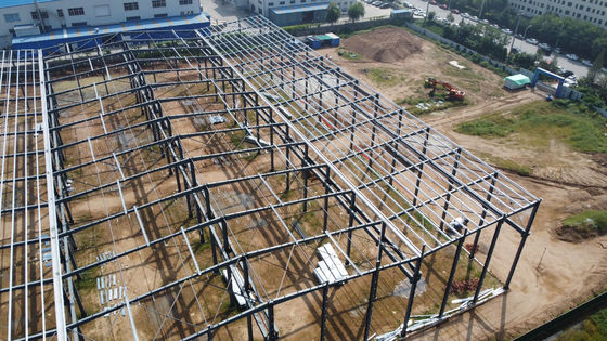 Taller prefabricado de estructuras de acero de sección H con grúa de puente anticorrosión