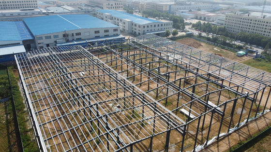 Taller prefabricado de estructuras de acero de sección H con grúa de puente anticorrosión