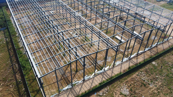 Taller prefabricado de estructuras de acero de sección H con grúa de puente anticorrosión