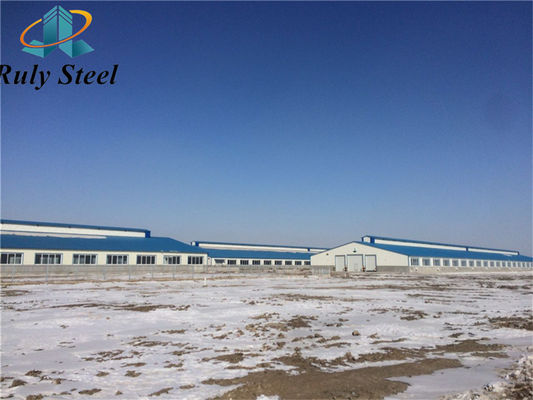 Industria prefabricada Techo de metal corrugado Construcción de estructuras de acero ligero pesado