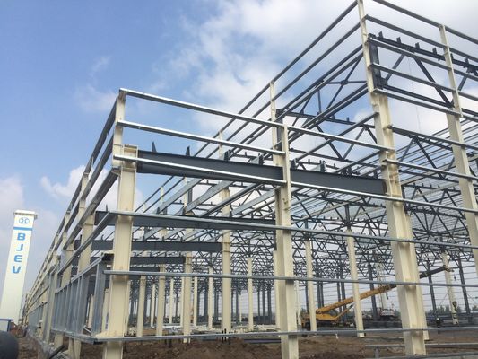 Estructura de acero colgador de acero / taller de acero / almacén de acero construcción de metales prefabricado diseño de marco almacén
