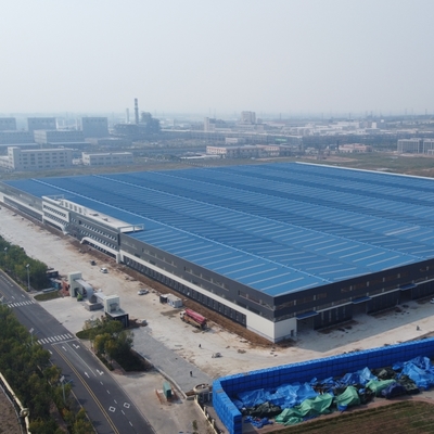 Almacén de estructura prefabricada de acero con marco de sección H Q235B Q355B