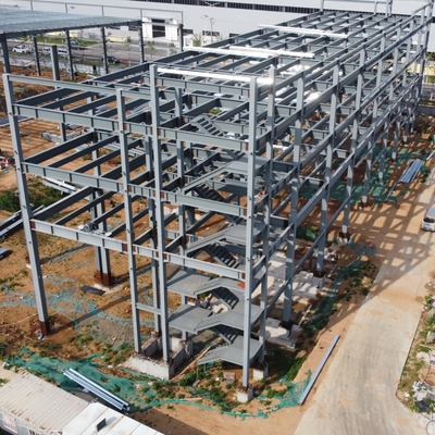 Edificio de oficinas con estructura de acero de doble planta y paneles sándwich de PU