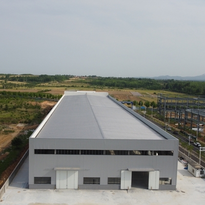 Estructura prefabricada de acero Taller de almacén Gran envergadura personalizable