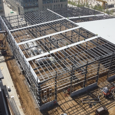 Edificio prefabricado con estructura de acero con certificación CE y vida útil de 50 años