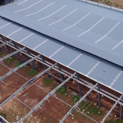Almacén de estructuras prefabricadas de acero pesado para almacenamiento de plantas de cemento con acero Q235B/Q355B