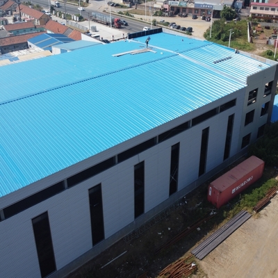 Estructura de taller de acero prefabricado con paneles de techo de PU de Skillion