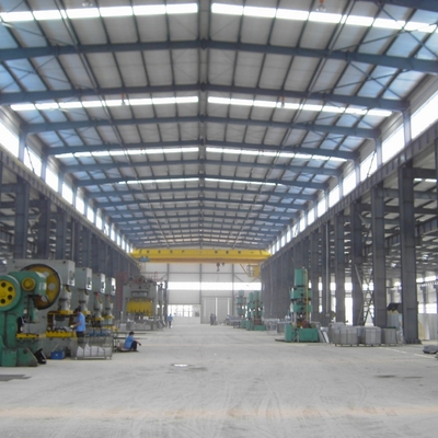 Edificio de almacén de estructura de acero galvanizado con marco de sección H