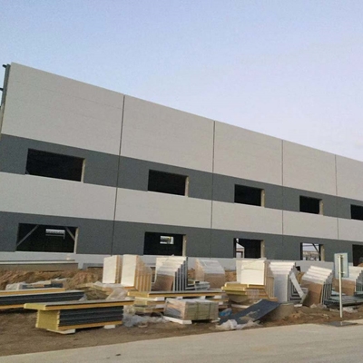 Edificio de almacén de estructura de acero galvanizado con marco de sección H