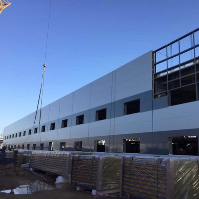 Edificio de almacén de estructura de acero galvanizado con marco de sección H