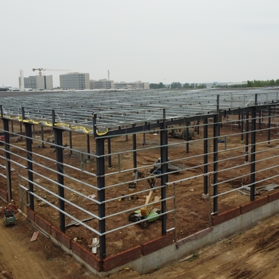 Almacén de estructura de acero de 100 m con grúas aéreas de 5T