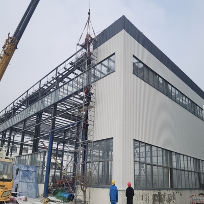 Edificio prefabricado de estructura de portal de acero con vigas y columnas de sección H