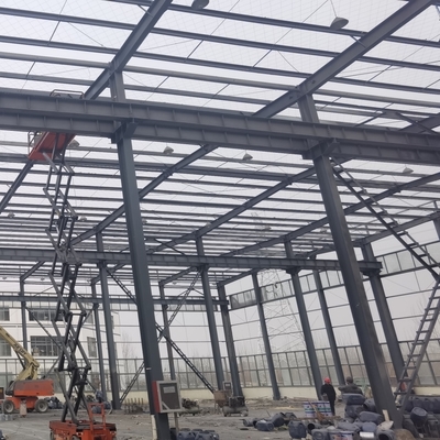Almacén de estructura de acero con gran toldo para taller de embalaje
