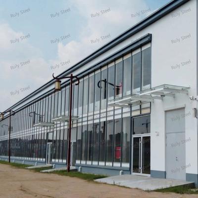 Almacén de estructura de acero multifunción con mezzanine para sala de exposición y oficina