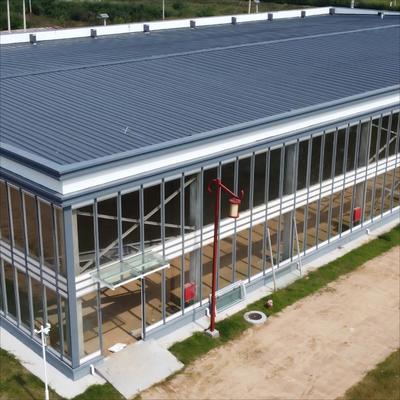 Hangar de estructura de acero prefabricada con aislamiento de paneles sandwich para almacenamiento en frío