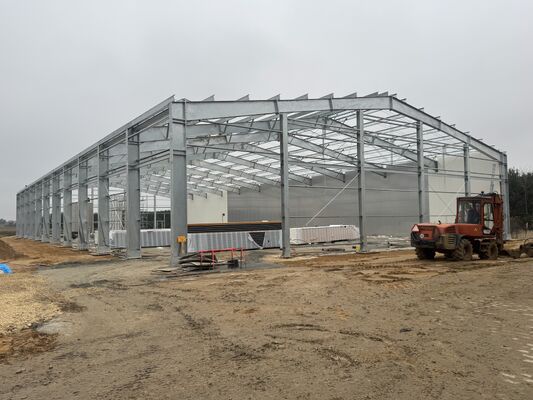 Almacén de almacenamiento en frío de estructura de acero prefabricada con panel de sándwich PU/PIR