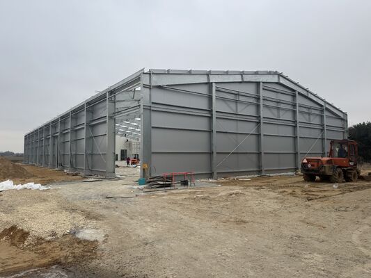 Almacén de almacenamiento en frío de estructura de acero prefabricada con panel de sándwich PU/PIR