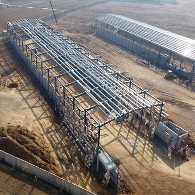 Construcciones prefabricadas de acero Casa de pollo Coop de acero Granja Estructura de acero Casa de pollo