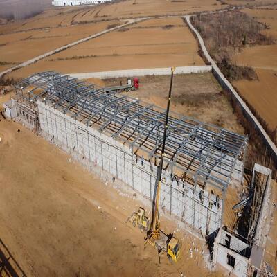 Construcciones prefabricadas de acero Casa de pollo Coop de acero Granja Estructura de acero Casa de pollo