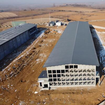 Construcciones prefabricadas de acero Casa de pollo Coop de acero Granja Estructura de acero Casa de pollo