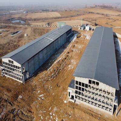 Construcciones prefabricadas de acero Casa de pollo Coop de acero Granja Estructura de acero Casa de pollo
