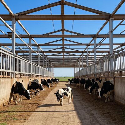 Edificios prefabricados Casa de aves de corral Estructura de acero Casa de granja de aves de corral Cuadro de construcción de acero para el cobertizo
