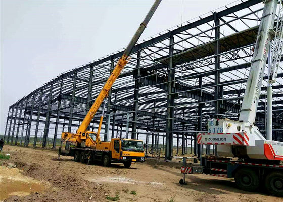 Estructura de almacén con viga de acero prefabricada en H para sistemas de estanterías