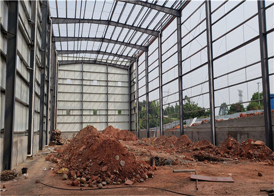 Prefabricado Taller Estructura de acero Económico Gran envergadura Alta resistencia al viento