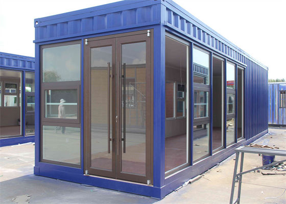 Casa contenedor prefabricada de acero galvanizado con paneles de lana de vidrio
