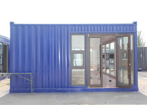 Casa contenedor prefabricada de acero galvanizado con paneles de lana de vidrio