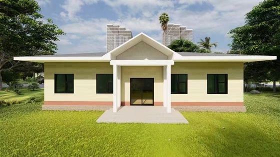 Casa prefabricada con estructura de acero y aislamiento de lana de vidrio