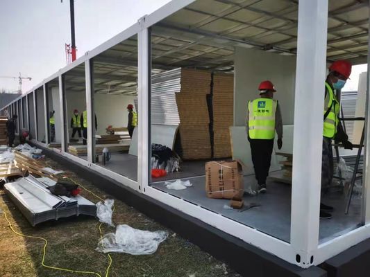 Casa de contenedores prefabricada de acero galvanizado con paneles sandwich EPS