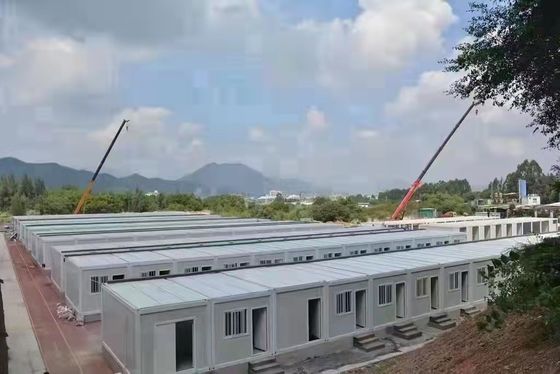 Casa contenedor prefabricada de acero galvanizado con paneles de lana de vidrio