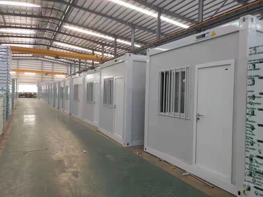 Casa de contenedores prefabricada galvanizada con paneles de lana de vidrio