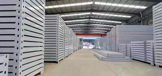 Casa de contenedores prefabricada galvanizada con paneles de lana de vidrio