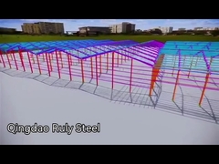 Modelo 3D para estructura de estructura de acero, diseño de estructura de acero, almacén de estructura de acero